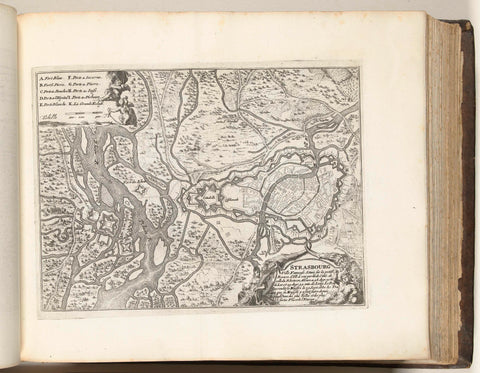 Map of Strasbourg, c. 1695, anonymous, 1695 - 1697 Canvas Print