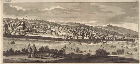 View of Jerusalem (right plate), Jan Luyken, 1698 Canvas Print