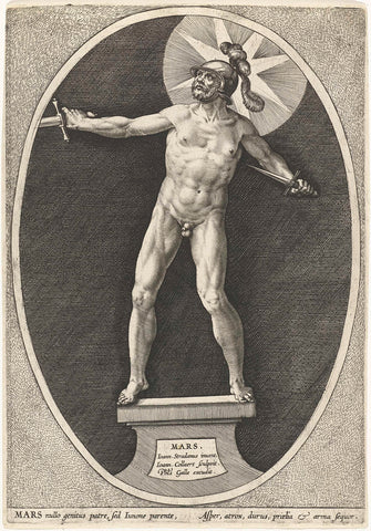 Mars, Jan Collaert (II), after 1585 - 1628 Canvas Print