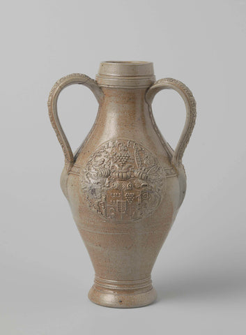 Jug with three handles and a coat of arms, Hubert Schiffer (possibly), c. 1887 Canvas Print