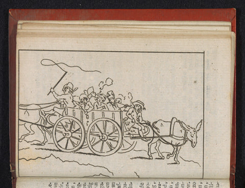 Wagon with two drivers, 1796, Pieter van Woensel, 1795 - 1796 Canvas Print