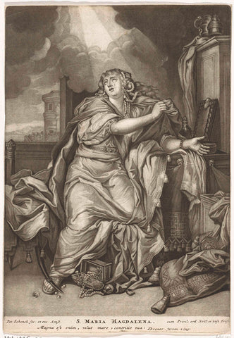 H. Maria Magdalena, Pieter Schenk (I), 1670 - 1713 Canvas Print