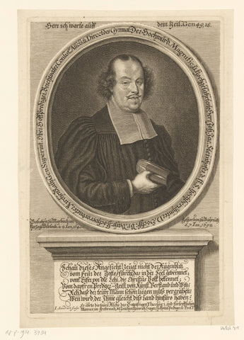 Portret van Johann Jacob Steinhofer, Jakob von Sandrart, c. 1692 Canvas Print