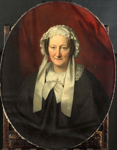 Portrait of Johanna Maria Parvé, Wife of Hendrik André Cornelis Tierens, Bastiaan de Poorter, 1857 Canvas Print