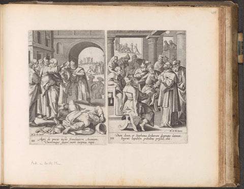 Death of Ananias and Saffira / Sermon of Stephen, anonymous, 1653 - 1654 Canvas Print