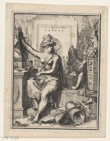 Illustration for 'Hieroglyphica or merkbeelden der oude volkeren' by Romeyn de Hooghe, Romeyn de Hooghe, 1655 - 1708 Canvas Print