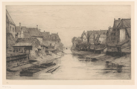 Old port in Vlissingen, Carel Nicolaas Storm van 's-Gravesande, 1880 - 1884 Canvas Print