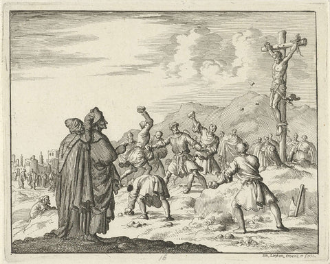 Kruisiging van Matthias, Jan Luyken, 1685 Canvas Print