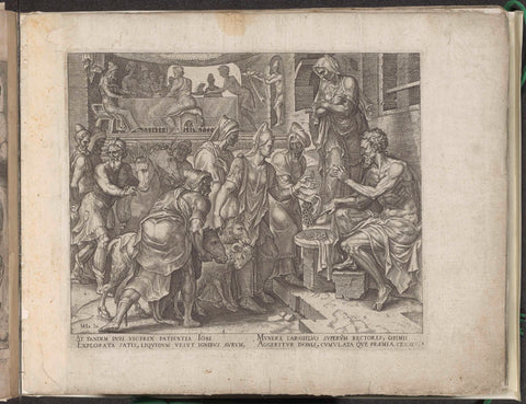 Job Receiving Gifts, Philips Galle, 1563 Canvas Print