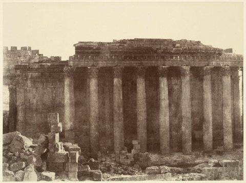 Temple of Jupiter at Baalbek, Louis De Clercq, 1859 - 1860 Canvas Print