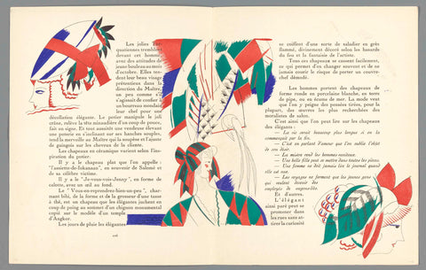 Gazette du Bon Ton, 1920 - No. 7, p.p. 206-207: de la Coiffure des Torquatiennes, Lucien Vogel, 1920 Canvas Print