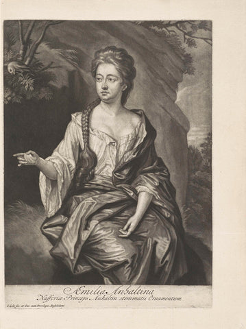 Portrait of Henriëtte Amalia van Anhalt-Dessau, Jacob Gole, 1683-1724 Canvas Print