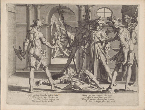 Beheading of the Roman judge Papinian, Willem Isaacsz. of Swanenburg, 1606 Canvas Print