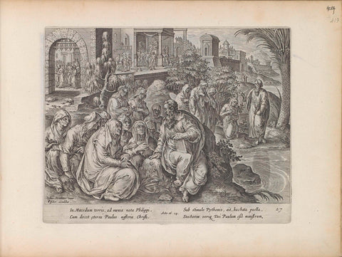 Paul speaks with the women in Philippi, anonymous, 1643 Canvas Print