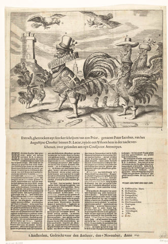 Cartoon on the Spanish, 1645, anonymous, 1645 Canvas Print