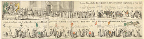 Funeral procession of William Frederick, Count of Nassau-Dietz (sheets 1-6), 1665, Michel Noé, 1666 Canvas Print