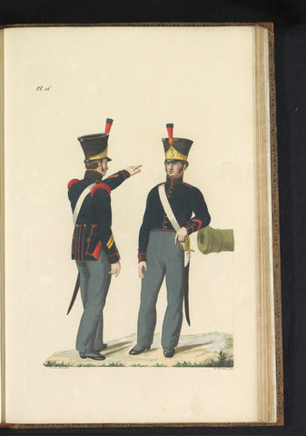 Corporal of the Field-Artillery, and Gunner of the 1st class of the National Militia, K. Portman, 1823 Canvas Print