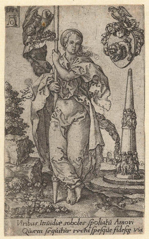 Love, Heinrich Aldegrever, 1552 Canvas Print