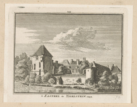 View of Castle IJsselstein, 1744, Hendrik Spilman, 1750 - 1792 Canvas Print