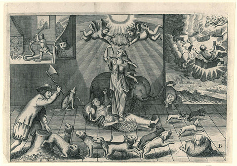 Cartoon on the English, 1673, anonymous, 1673 Canvas Print