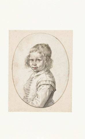 Portrait of a little boy, Jacob de Gheyn (II), 1600 - 1605 Canvas Print