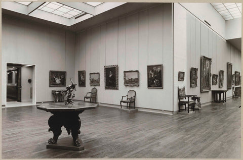 Room 212A with paintings, armchairs, chests, a table with statue and a sofa for visitors, c. 1973 - c. 1974 Canvas Print