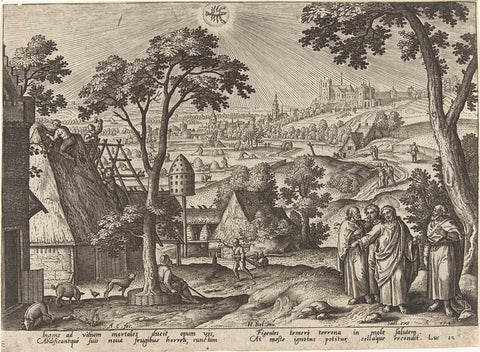 June: the parable of the greedy peasant, Adriaen Collaert, 1585 Canvas Print