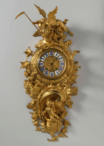 Cartel clock, Charles Cressent, c. 1740 - c. 1745 Canvas Print