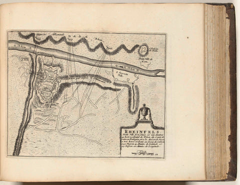 Map with the relief of Rheinfels, 1693, anonymous, 1693 - 1696 Canvas Print