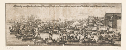 Catherine of Bragança in London welcomed on the water, 30 September 1662, Matthäus Merian (II), 1662 Canvas Print