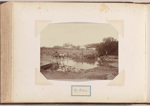 Two black men with horse and carriage at Trevenna, anonymous, c. 1890 - c. 1920 Canvas Print