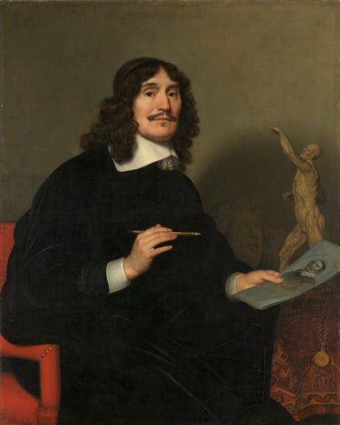 Portrait of an Artist, Gerard van Honthorst, 1655 Canvas Print