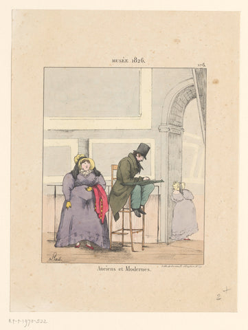 Sketches from the museum, 1826, Monogrammist AS (lithography), 1826 Canvas Print