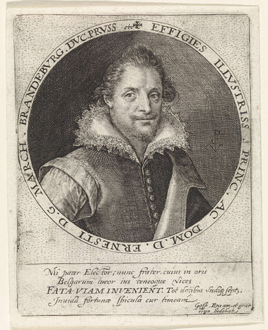 Portret van Ernst, markgraaf van Brandenburg, Crispijn van de Passe (I), 1610 Canvas Print