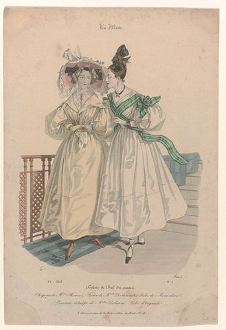 La Mode, 1830, Pl. 53, T. 3 : Toilette de Bal du matin (...), Trueb, 1830 Canvas Print