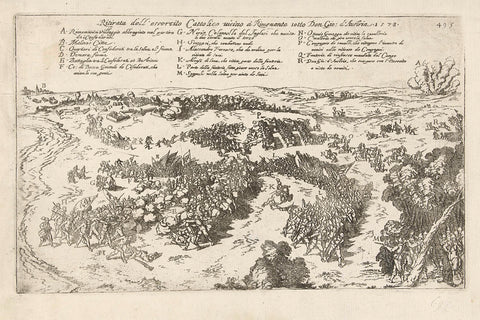 Battle of Rijmenam, 1578, anonymous, 1630 - 1699 Canvas Print