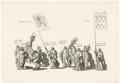 Funeral procession of Archduke Albrecht (plate XXXIX), 1622, Cornelis Galle (I), 1623 Canvas Print