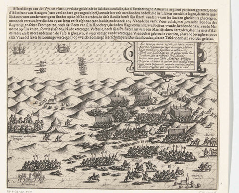 The Battle of Nieuwpoort, 1600 (sheet 4), Lambert Cornelisz. (attributed to), 1600 - 1610 Canvas Print