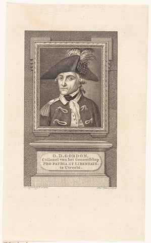 Portret van Otto Derk Gordon, Reinier Vinkeles (I), 1796 Canvas Print