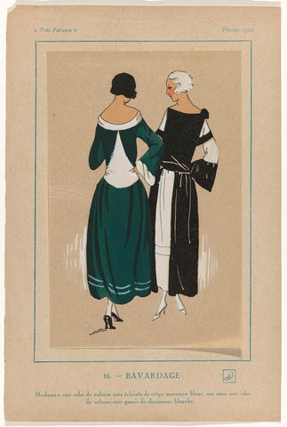 Très Parisien, February 1922: 16.- BAVARDAGE, anonymous, 1922 Canvas Print