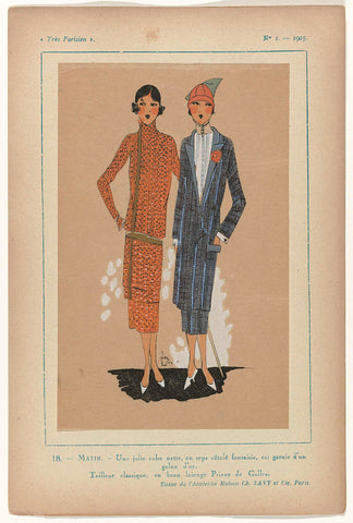 Très Parisien, 1925, No. 1, Pl. 18.-MATIN., G-P. Joumard, 1925 Canvas Print