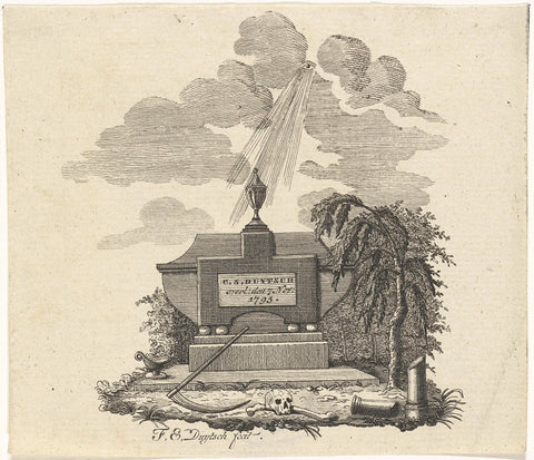 Grave monument for C.S. Duytsch died 7 November 1795, F.C. Duytsch, 1795 Canvas Print