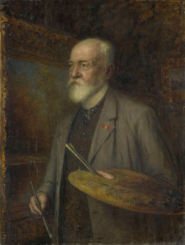 Johannes Gijsbert Vogel (1828-1915), Painter, Gijsbertus Derksen, 1910 Canvas Print