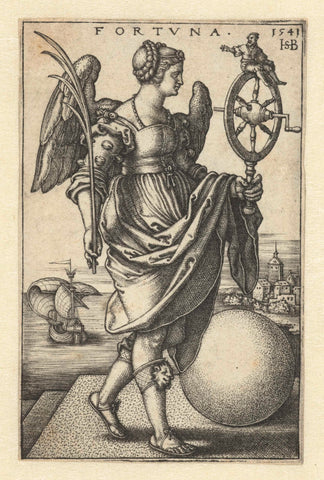 Fortuna, Hans Sebald Beham, 1541 Canvas Print