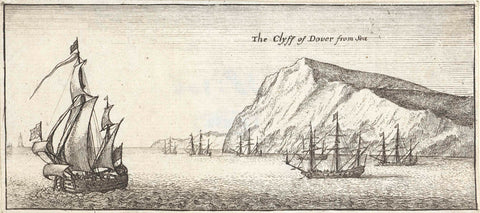 Gezicht op de rotsen van Dover, Wenceslaus Hollar, 1625 - 1677 Canvas Print