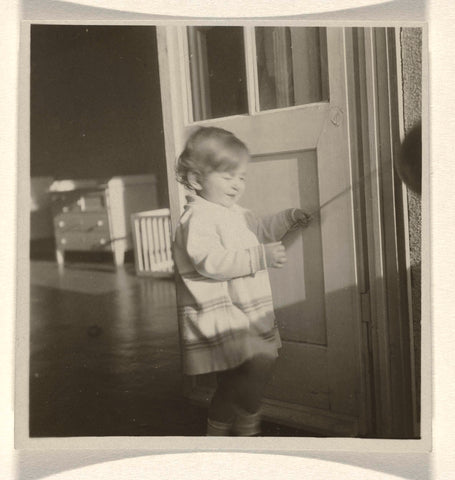 Isabel Wachenheimer in the doorway of a balcony, January 1930, anonymous, 1930 Canvas Print