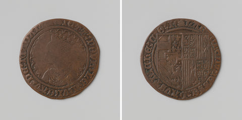 Marriage of Philip the Fair, Duke of Burgundy to Johanna, Princess of Castillie, arithmetic medal of archduchess office, anonymous, 1496 Canvas Print