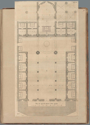 Map of the basilica SS. Annunziata del Vastato of Genoa, Nicolaes Ryckmans, 1622 Canvas Print