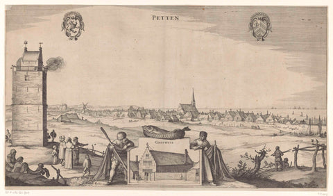 Lottery for a new guesthouse in Petten, 1643, Claes Jansz. Visscher (II), 1643 Canvas Print