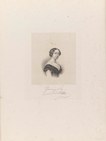 Portret van Jenny Ney, 1854, Adrianus Johannes Ehnle, 1855 Canvas Print